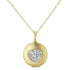 Diamond Accented Heart Tag Necklace, 10k Yellow Gold, 18in